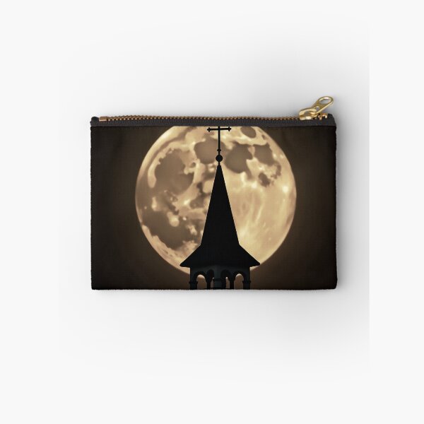 Item preview, Full Moon Church Steeple - Bell Tower Silhouette designed and sold by Pastor Reeves Studio.