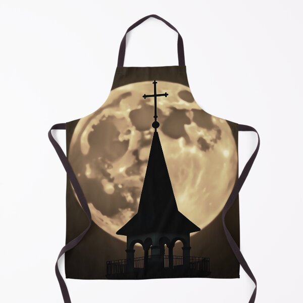 Item preview, Full Moon Church Steeple - Bell Tower Silhouette designed and sold by Pastor Reeves Studio.