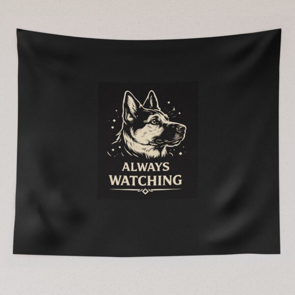 Item preview, German Shepherd Personality Art – Always Watching Dog Design designed and sold by Mosogoloso.
