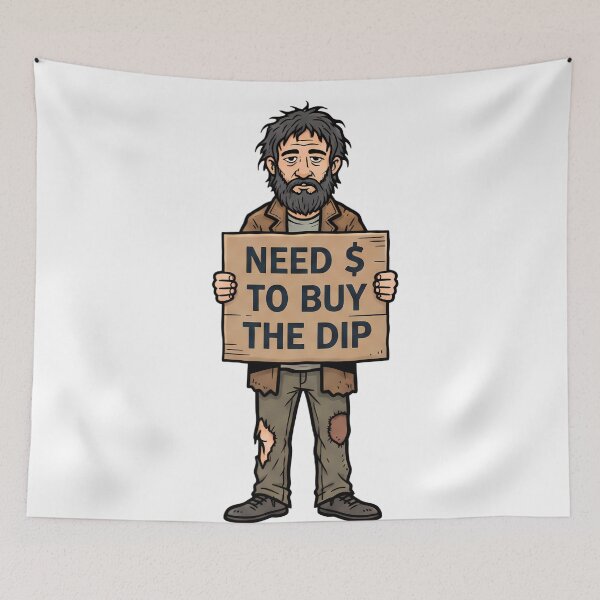 Item preview, Need more cash TO BUY THE DIP– Feel The Crypto Crash designed and sold by CryptoCactus.
