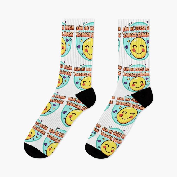 Item preview, Just Smile - Inspirational Turkish Quote Positivity Art designed and sold by RS-Globalist-.