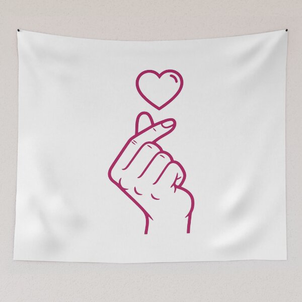 Item preview, Kpop Korean Music Cute Finger Heart Love Korea designed and sold by LuminOrb.