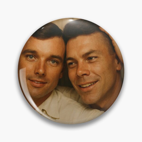 Item preview, Vintage 1950s Together Forever Hyperrealism Two Smiling Men Embracing designed and sold by ItsAKinkThing.