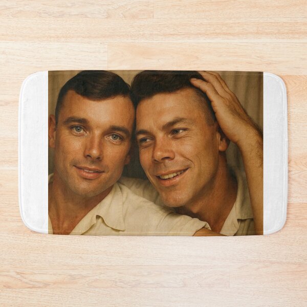 Item preview, Vintage 1950s Together Forever Hyperrealism Two Smiling Men Embracing designed and sold by ItsAKinkThing.