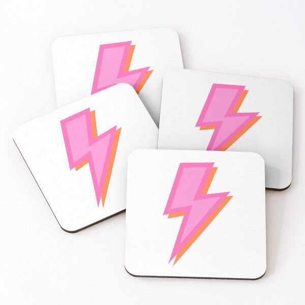 Item preview, Pink and Orange Lightning Bolts  designed and sold by OneThreeSix.