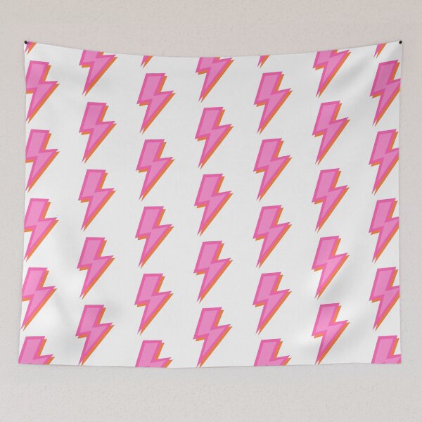 Item preview, Pink and Orange Lightning Bolts  designed and sold by OneThreeSix.