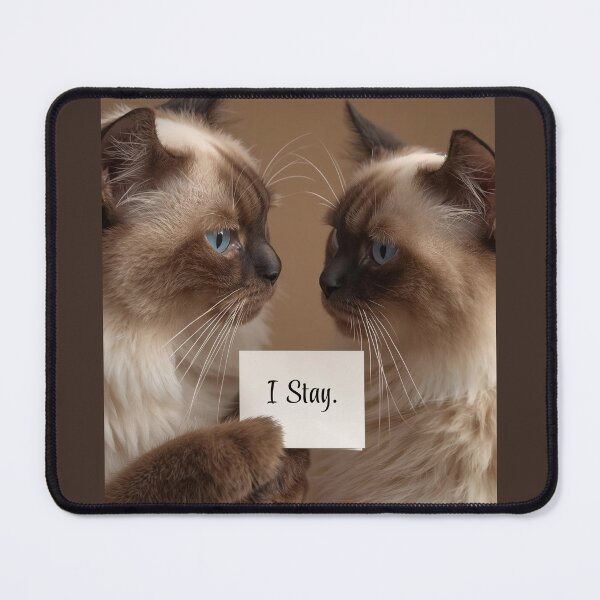 Item preview, Birman_Promise Day | “I Stay” Minimal Emotional Cat Art | ArtivaNest Pet Verse designed and sold by ArtivaNest.