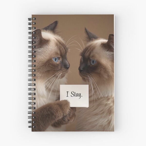 Item preview, Birman_Promise Day | “I Stay” Minimal Emotional Cat Art | ArtivaNest Pet Verse designed and sold by ArtivaNest.