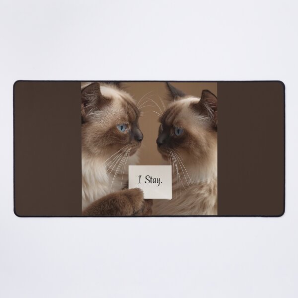 Item preview, Birman_Promise Day | “I Stay” Minimal Emotional Cat Art | ArtivaNest Pet Verse designed and sold by ArtivaNest.