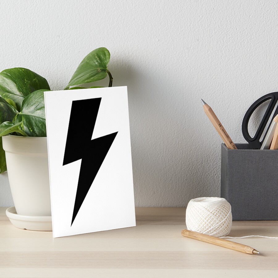 Black Lightning Bolt