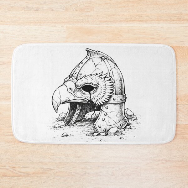 Item preview, Broken Knight Helmet – Dark Fantasy Pencil Sketch designed and sold by ELmestka.