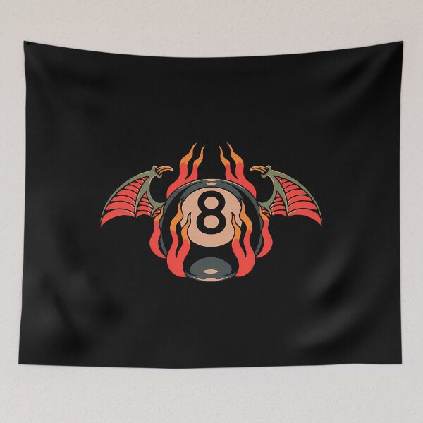 Item preview, Traditional Bat Eight Ball Tattoo designed and sold by rjhhjawthux77.