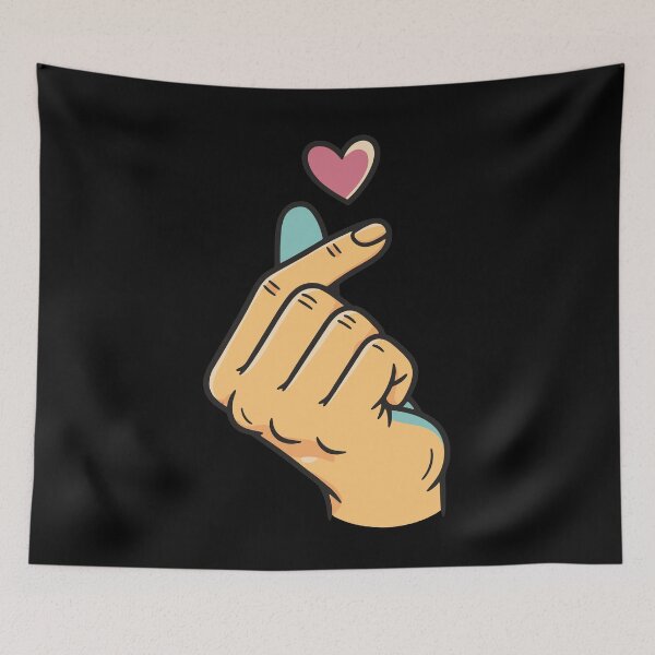 Item preview, Kpop Korean Finger Heart Cute Love Korean Music designed and sold by LuminOrb.