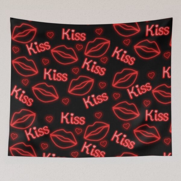 Item preview, Neon Kiss Red Tapestry designed and sold by Pandaerable.