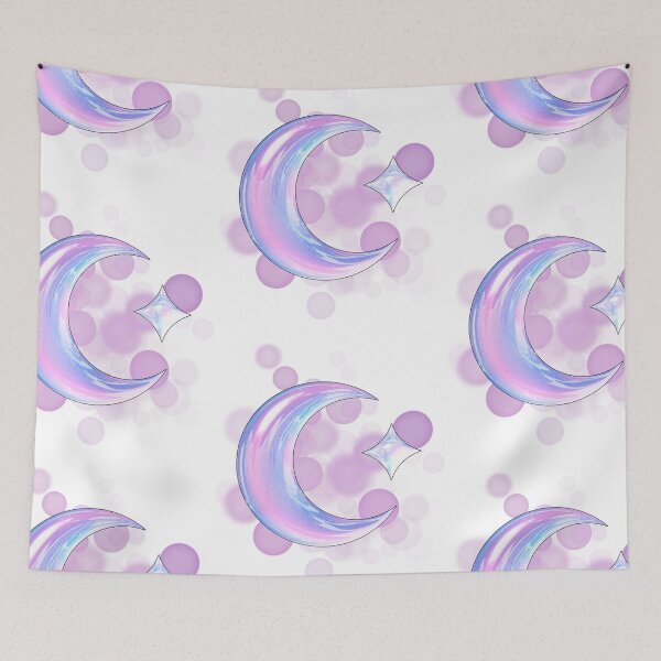 Item preview, Holographic Moon – Aesthetic Illustration designed and sold by iamKRUK.