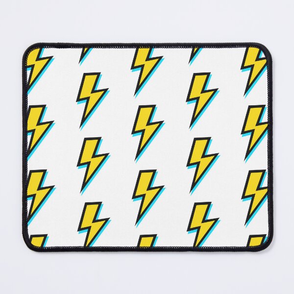 Item preview, Yellow Lightning Bolts with Bright Blue Background  designed and sold by OneThreeSix.