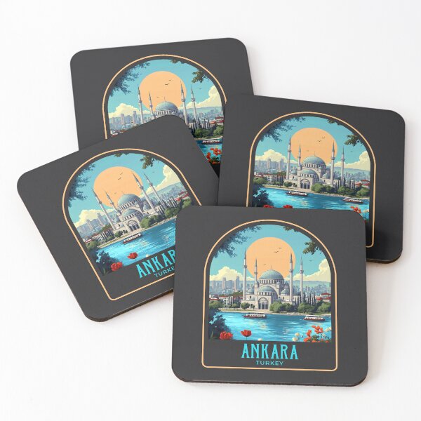 Item preview, Ankara Vintage Travel Illustration designed and sold by HomeLivingCo.