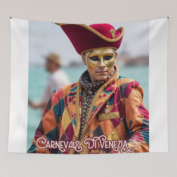 Item preview, Carnevale di Venezia Colorful Mask Art designed and sold by ForeverPrintsOK.