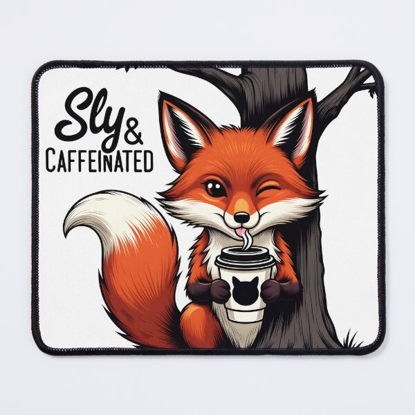 Item preview, Caffeinated Fox designed and sold by SunDrift.