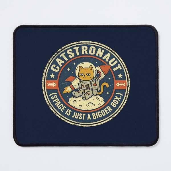 Item preview, Space Cat Funny Sarcastic Catstronaut Retro Badge designed and sold by VibeMax.