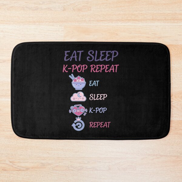 Item preview, Eat Sleep K-Pop Repeat Korean Music Cute Anime designed and sold by LuminOrb.