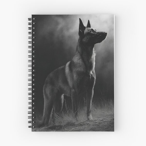 Item preview, A watchful Belgian Malinois standing guard at dusk, Dogs in Motion designed and sold by CDC40.