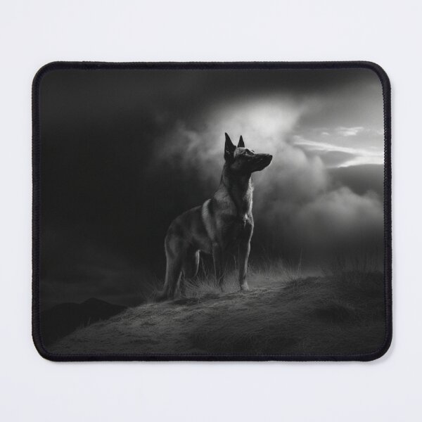 Item preview, A watchful Belgian Malinois standing guard at dusk, Dogs in Motion designed and sold by CDC40.