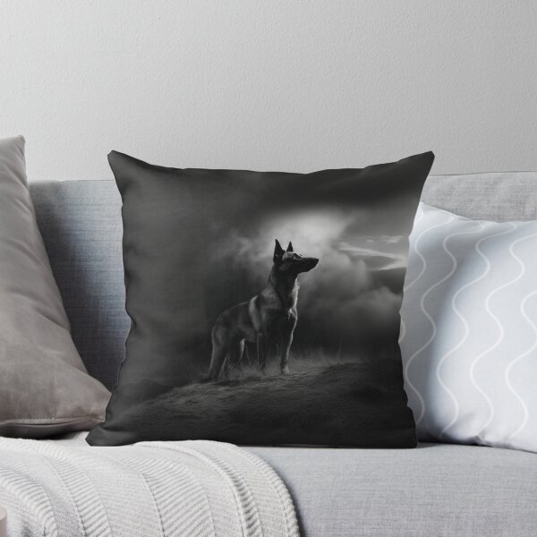 Item preview, A watchful Belgian Malinois standing guard at dusk, Dogs in Motion designed and sold by CDC40.