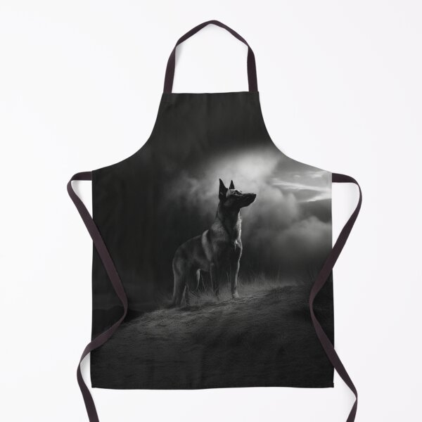 Item preview, A watchful Belgian Malinois standing guard at dusk, Dogs in Motion designed and sold by CDC40.