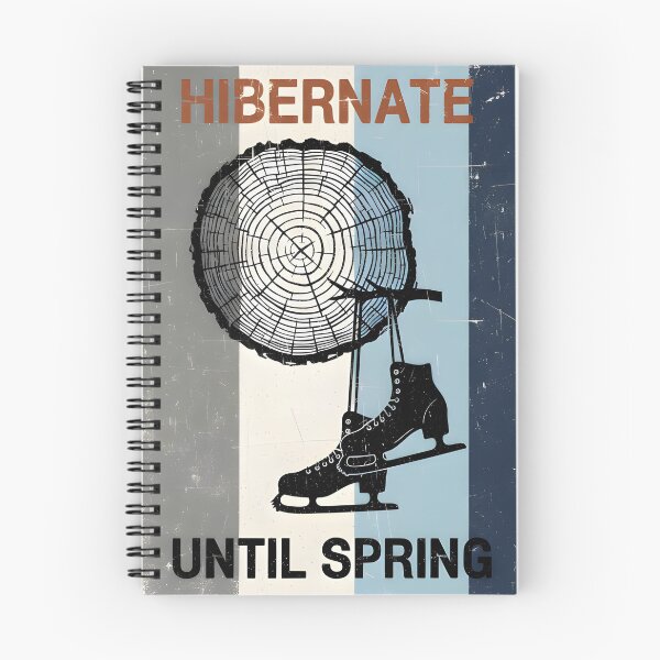 Item preview, Hibernate Until Spring - Retro Ice Skating Grain designed and sold by MANA-Goods.