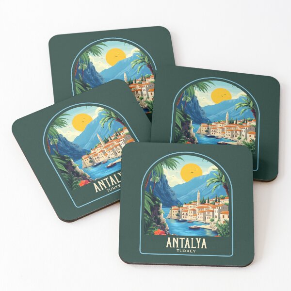 Item preview, Antalya Vintage Travel Illustration designed and sold by HomeLivingCo.