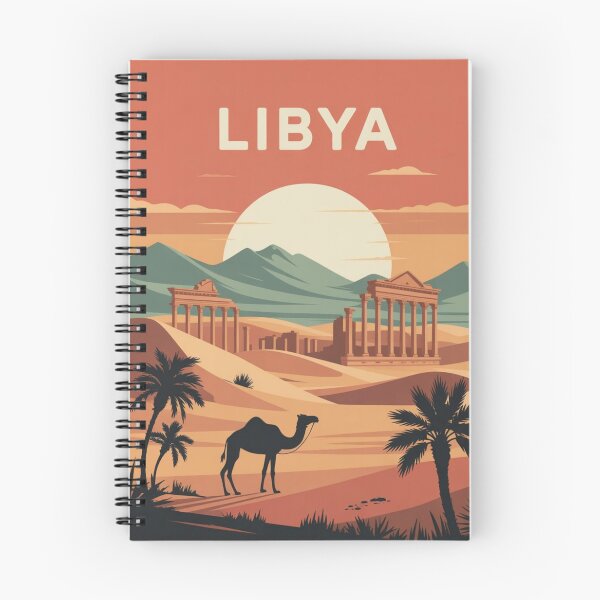 Item preview, Libya Desert & Ancient Ruins – Minimalist Travel Illustration designed and sold by Timeless Design.