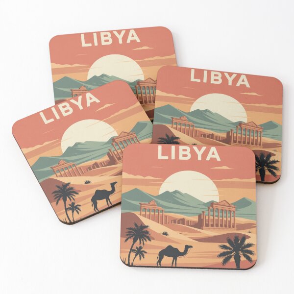 Item preview, Libya Desert & Ancient Ruins – Minimalist Travel Illustration designed and sold by Timeless Design.