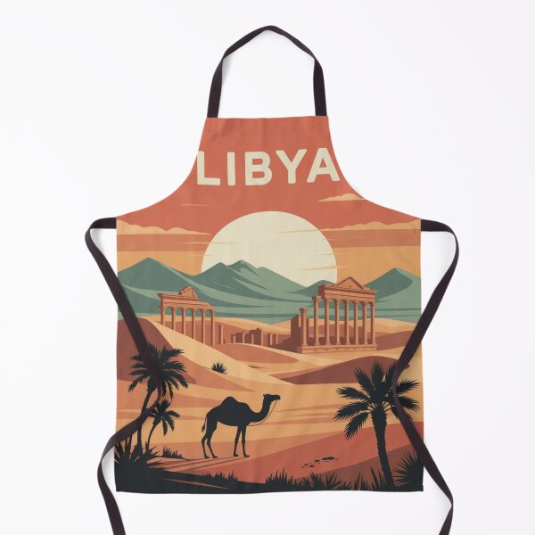 Item preview, Libya Desert & Ancient Ruins – Minimalist Travel Illustration designed and sold by Timeless Design.