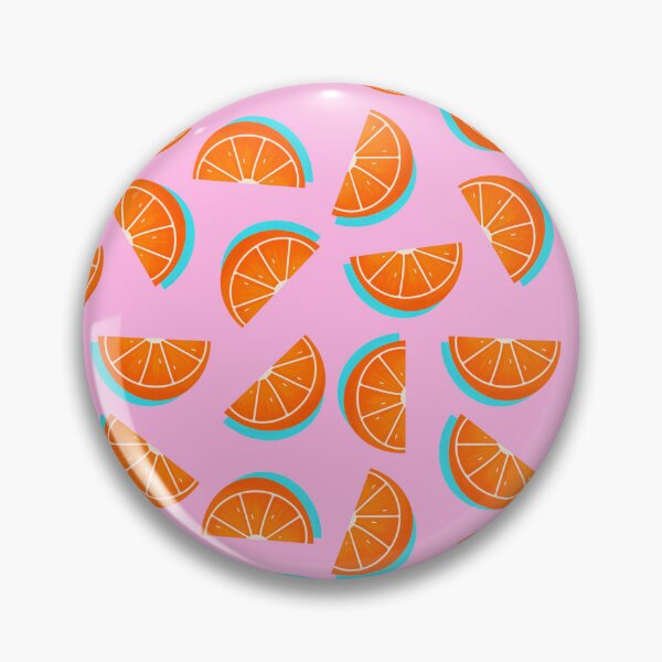 Item preview, Tangy orange slices on pink background designed and sold by Thursday-Child.