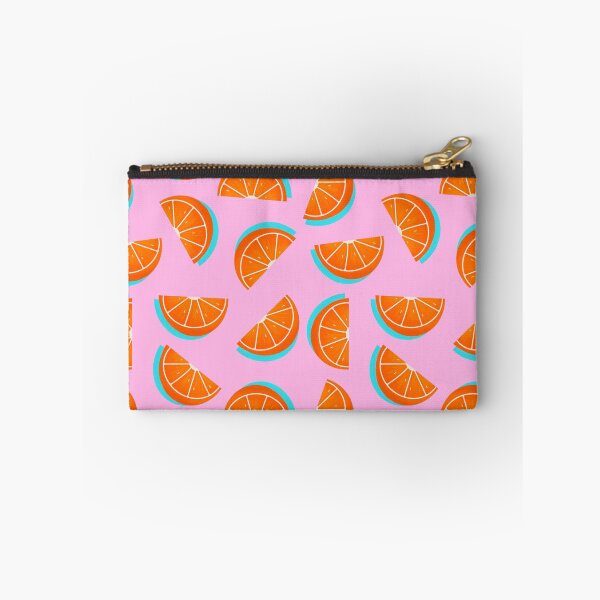 Item preview, Tangy orange slices on pink background designed and sold by Thursday-Child.