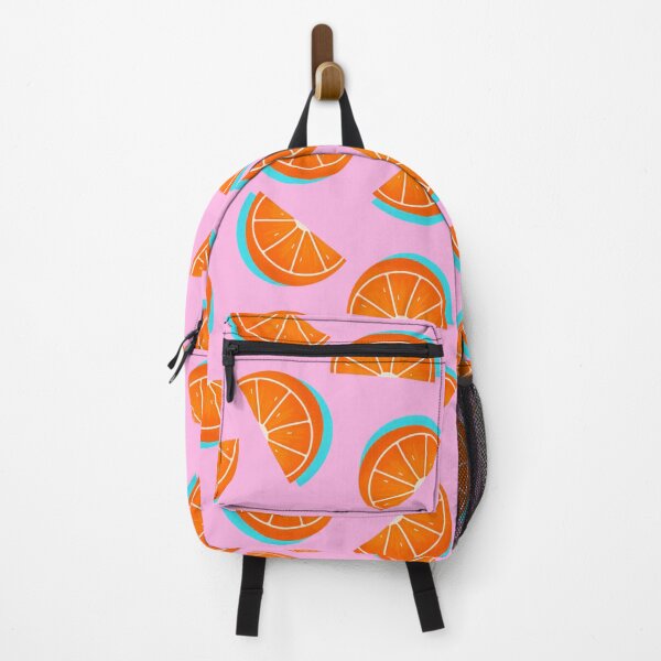 Item preview, Tangy orange slices on pink background designed and sold by Thursday-Child.