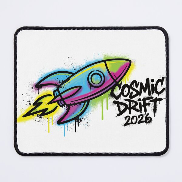 Item preview, Cosmic Drift Graffiti Rocket Tee designed and sold by Zyro Craft.