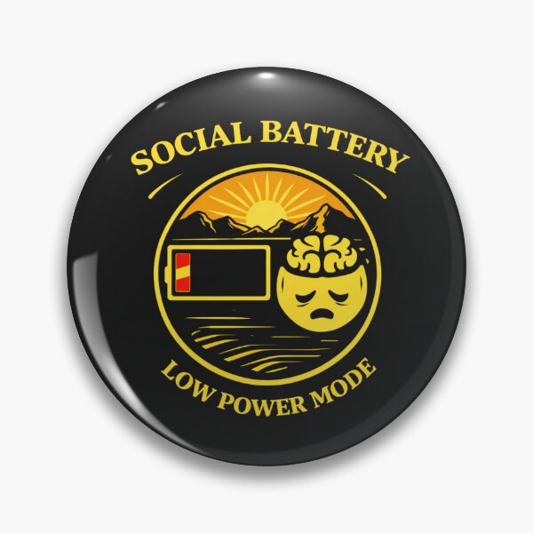Item preview, Social Battery Low Power Mode Shirt – Introvert Energy Emblem Design designed and sold by AdicretorDesign.