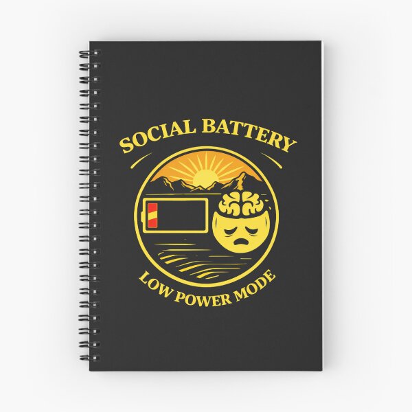 Item preview, Social Battery Low Power Mode Shirt – Introvert Energy Emblem Design designed and sold by AdicretorDesign.