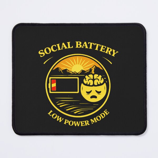 Item preview, Social Battery Low Power Mode Shirt – Introvert Energy Emblem Design designed and sold by AdicretorDesign.