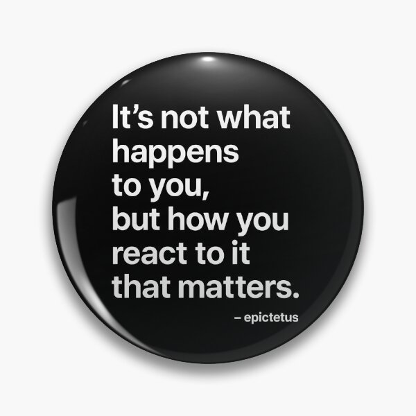 Item preview, How You React – Epictetus Modern Stoic (White Font) designed and sold by TshirtsLabs.