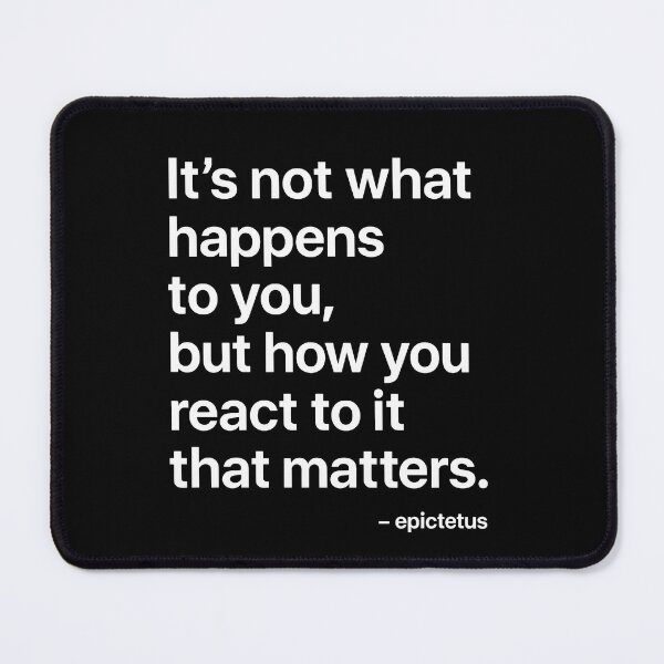 Item preview, How You React – Epictetus Modern Stoic (White Font) designed and sold by TshirtsLabs.