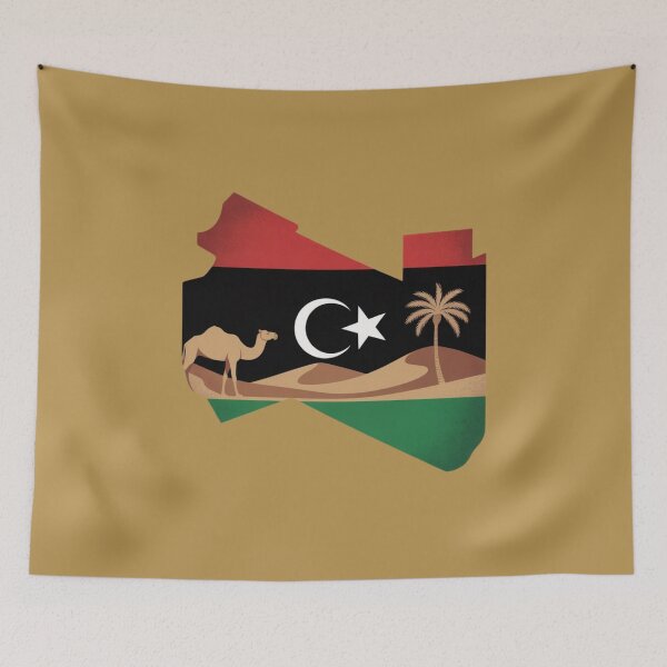 Item preview, Libya Flag Integrated Design – Minimalist Illustration designed and sold by Timeless Design.