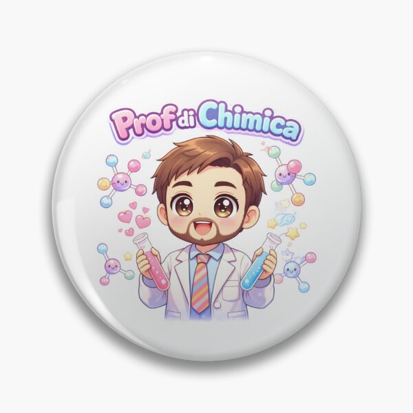 Item preview, Kawaii Prof Chimica Italiano Sticker Carino designed and sold by OrikuStudio.