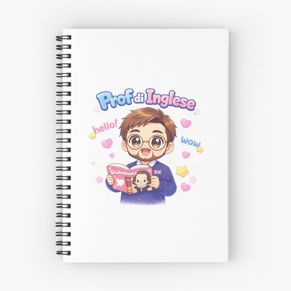Item preview, Kawaii Prof Inglese Italiano Sticker Carino designed and sold by OrikuStudio.