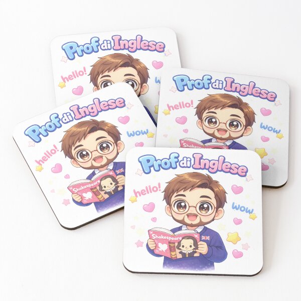 Item preview, Kawaii Prof Inglese Italiano Sticker Carino designed and sold by OrikuStudio.