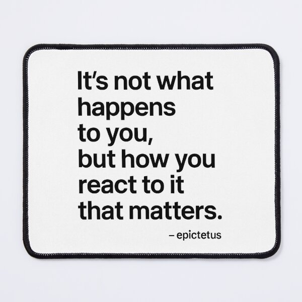 Item preview, How You React – Epictetus Modern Stoic (Black Font) designed and sold by TshirtsLabs.