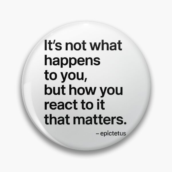 Item preview, How You React – Epictetus Modern Stoic (Black Font) designed and sold by TshirtsLabs.