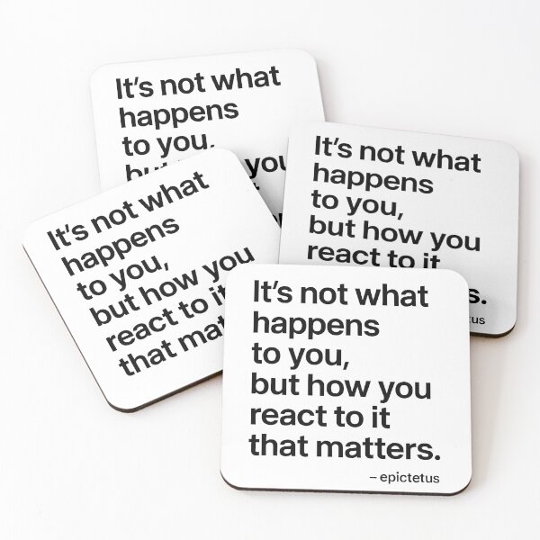 Item preview, How You React – Epictetus Modern Stoic (Black Font) designed and sold by TshirtsLabs.